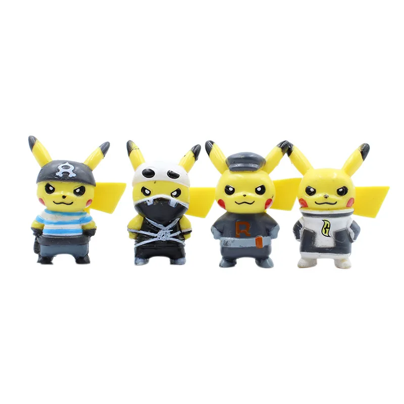 

Hot BYGLTY 10pcs/set Cartoon Pikachu 5cm Mini PVC Vinyl Anime Model Ornaments Action Figure Collectible Models Toy
