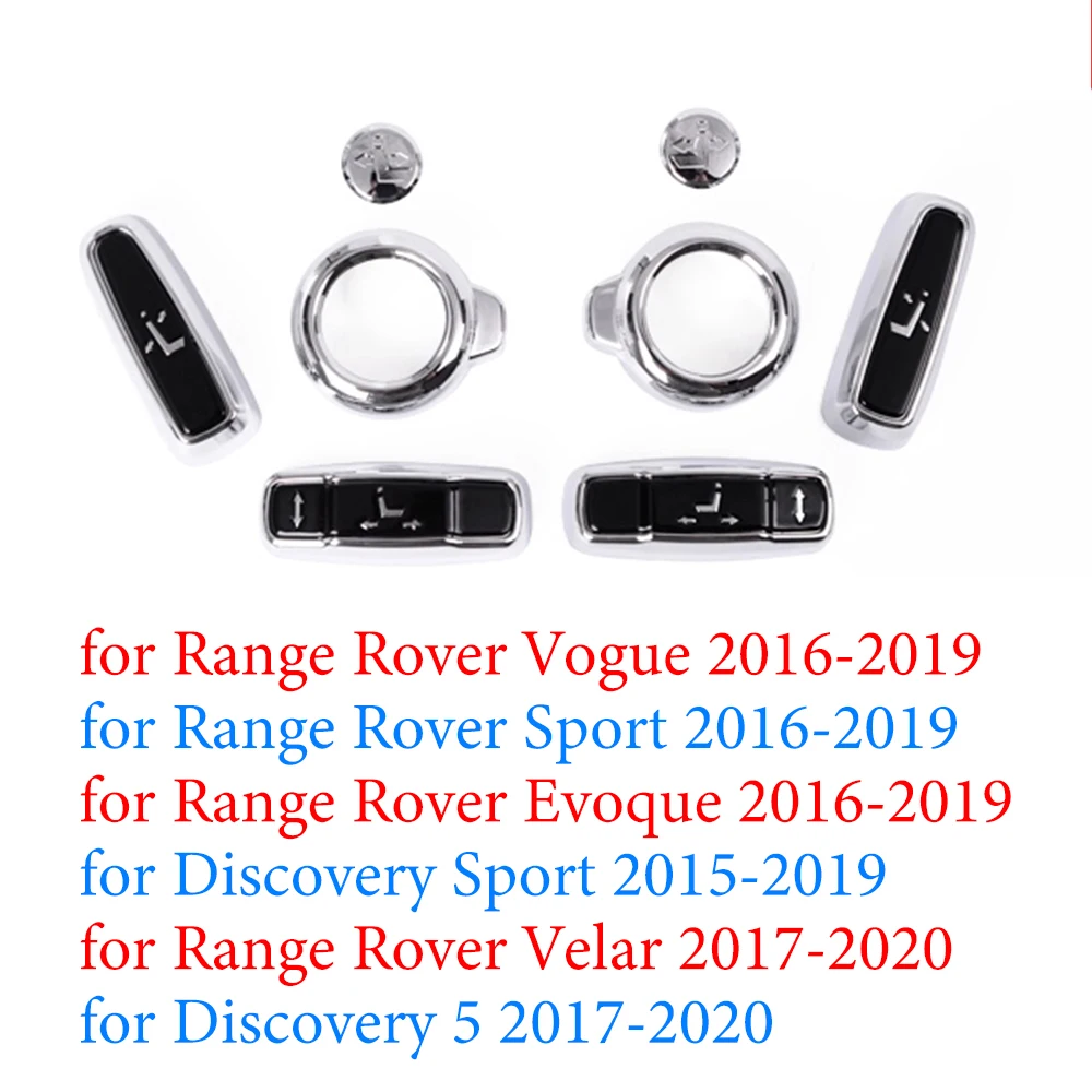 

Боковая Регулировочная кнопка для автомобильного сиденья, отделка крышки для Land Rover Discovery 5 Range Rover Sport Evoque Vogue Discovery Sport Velar