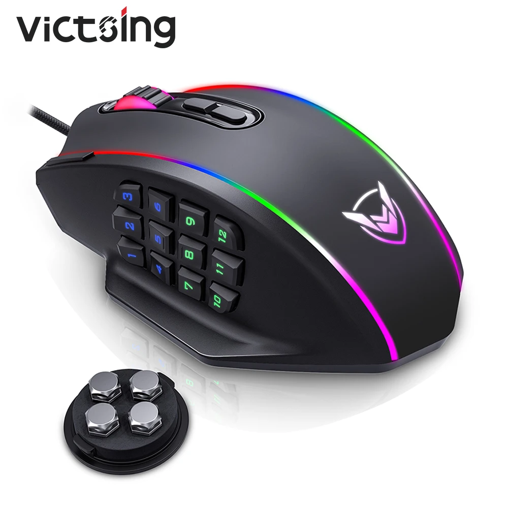 Проводная игровая мышь ViCTSing со светодиодной подсветкой RGB компьютерная
