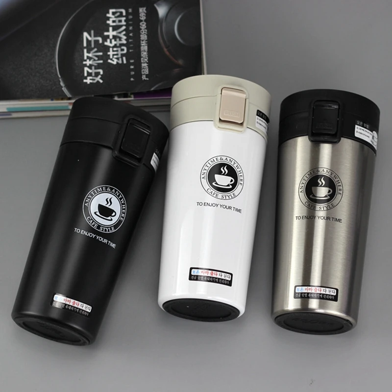 

HOT Premium Travel Coffee Mug Stainless Steel Thermos Tumbler Cups Vacuum Flask thermo Water Bottle Tea Mug Thermocup