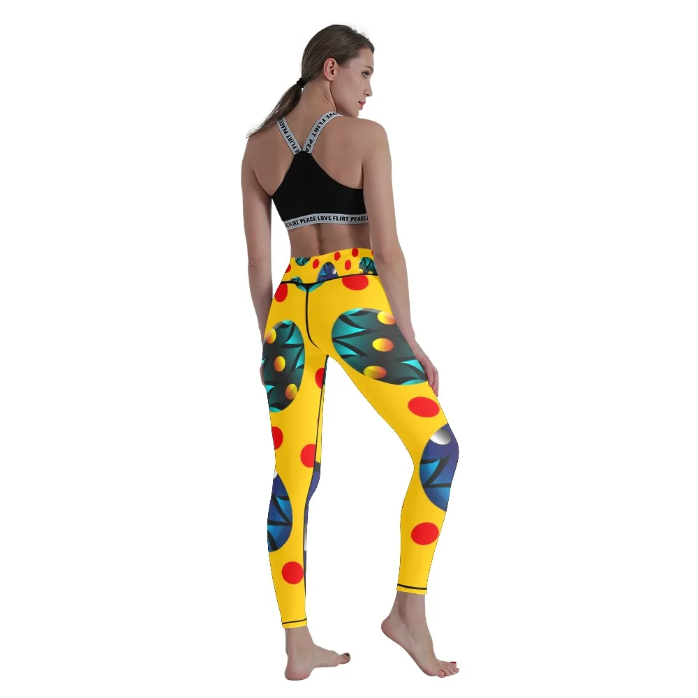 

3D Printing Latest Trend Tying Feet Hip-lifting Women's High-waist Seamless Yoga Pants Nine Leggings Tight Pants Women Movement