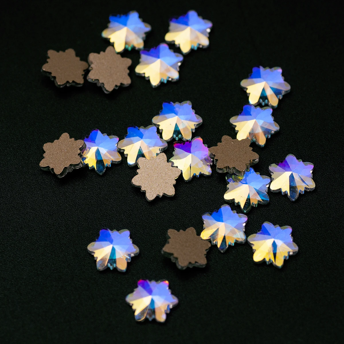 

20Pcs Super Shiny Clear And AB Rhinestone Strass Flatback Edelweiss Glass Crystal Glue On Stones For Nail Art Garment Decoration