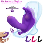 Беспроводной фаллоимитатор-бабочка, вибратор, секс-игрушка для взрослых для женщин, мастурбатор для точки G, Стимулятор клитора, трусики, вибраторы для женщин