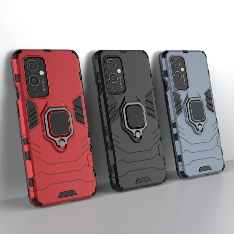 

Fashion Anti Fall Armor Phone Case For Oneplus 7 6T 7T 8 Nord N100 N10 9 Pro 5G Shockproof Protection Kickstand PC Case Cover