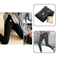 women leggings casual lady all match korean style plush lining leggings for party thermal pants thermal pants