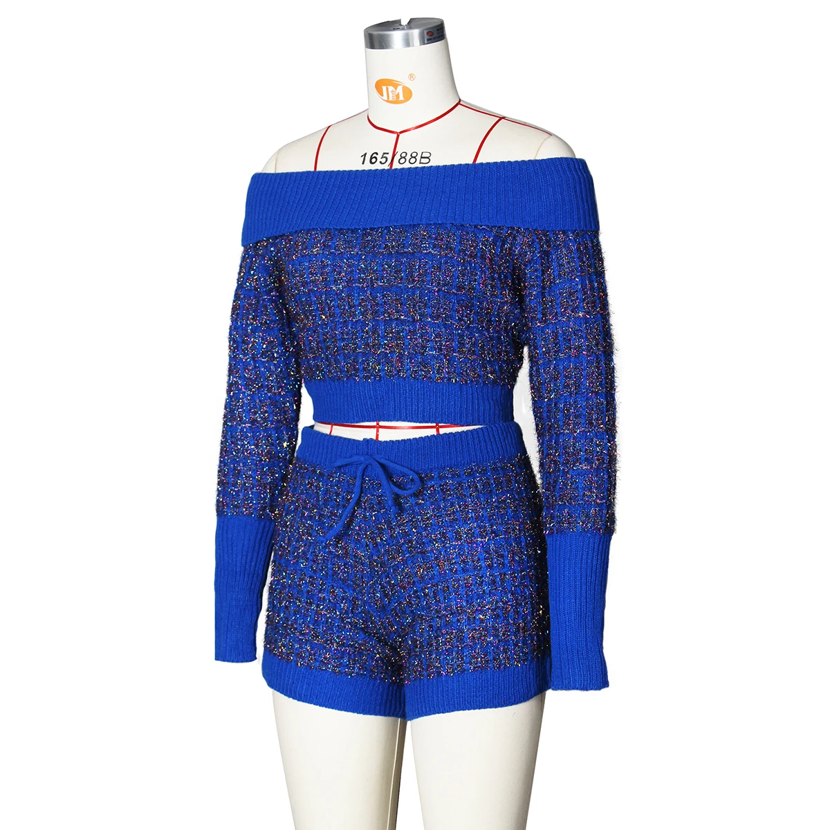 2020 зимние женские комплекты с вырезом лодочкой полный рукав топ и шорты костюмы