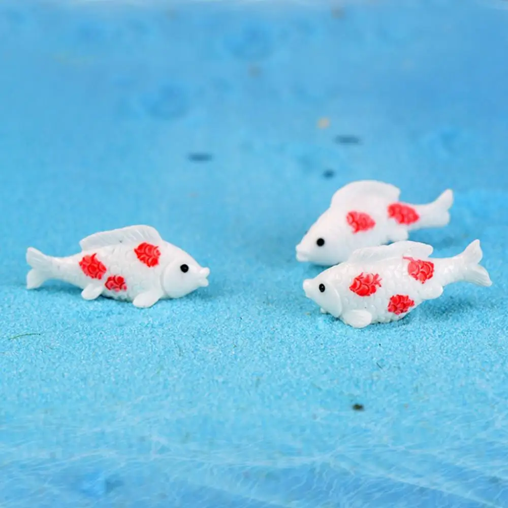 Милые миниатюрные рыбки листья лотоса 2 шт. украшения для аквариума полимерные