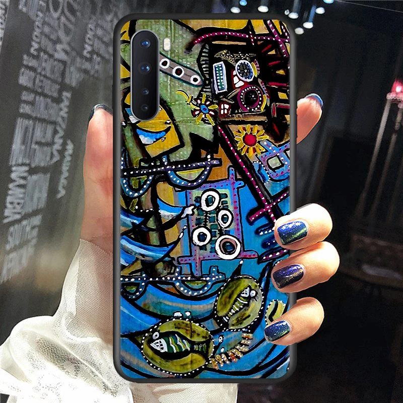 jean michel basquiat art graffiti silicone cover for oneplus nord ce 2 n100 n10 9 9r 8t 8 7t 7 6t 6 5t pro black soft phone case free global shipping