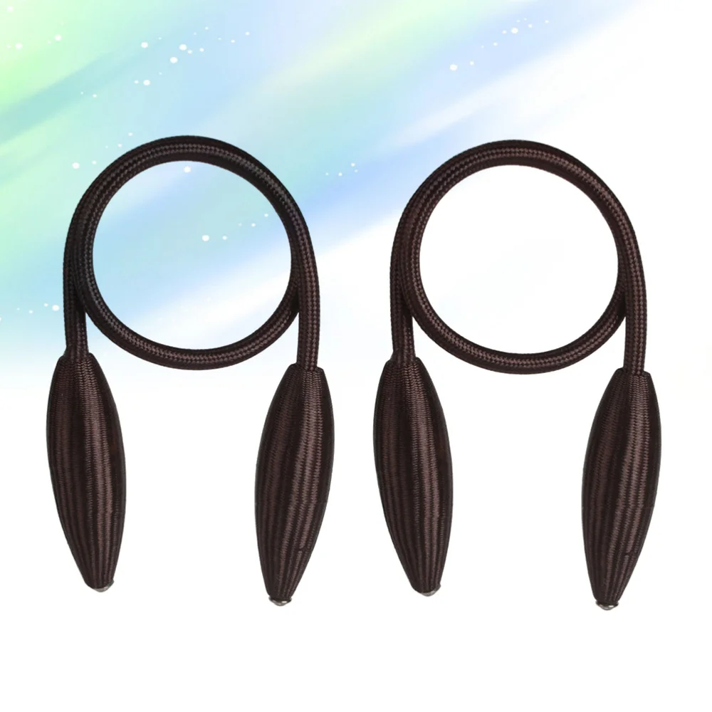 

2 Pcs Twisted Magnetic Curtain Buckle Portable Punch-free Curtain Strap Simple Curtain Tiebacks (Green)