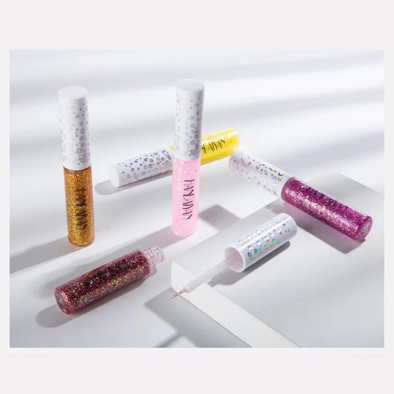 Многофункциональные блестящие блестящая жидкая тени для век 12 цветов гладкие