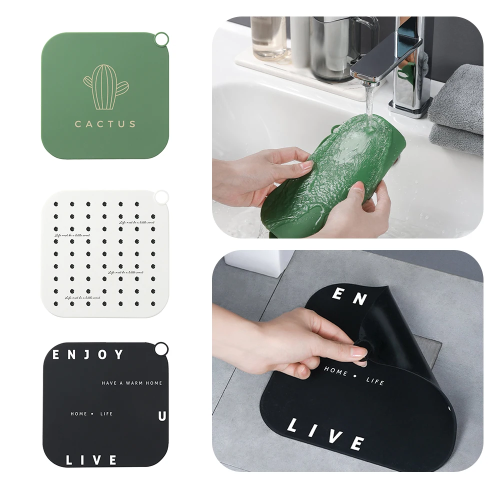 Силиконовый Квадратный сливной чехол для пола сифон душа с защитой от запаха