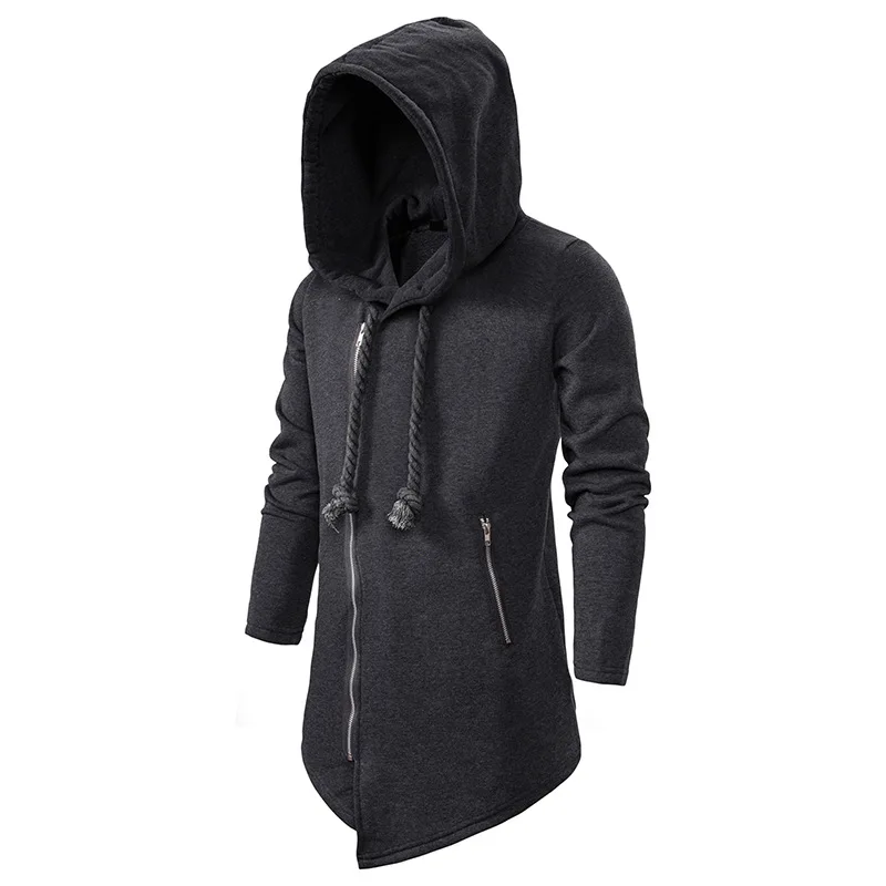 Зима 2019 Европейская и американская мода Мужская черная толстовка с капюшоном