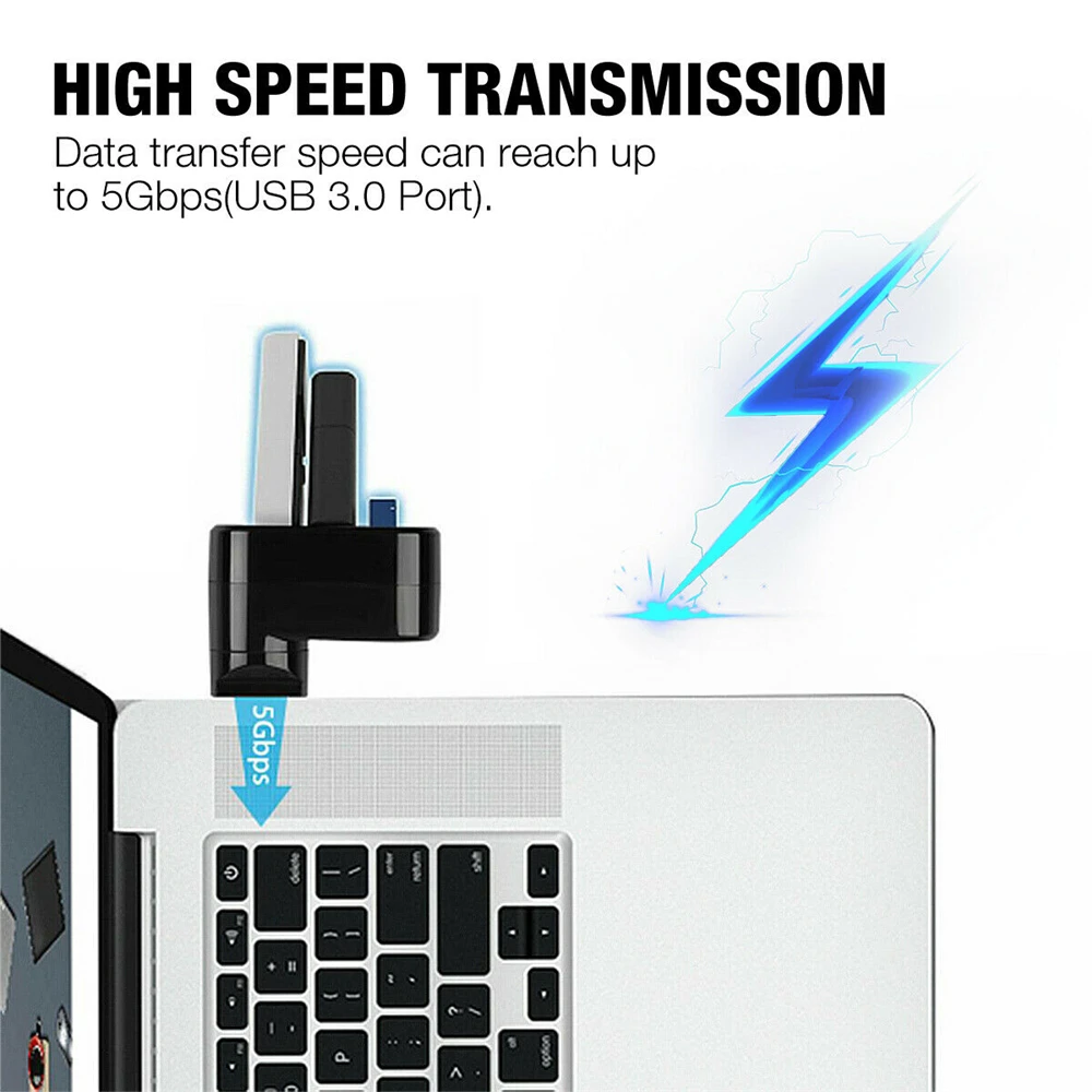 Usb-хаб 3 0 адаптер вращается на высокой скорости U Disk Reader сплиттер порта USB 2 для