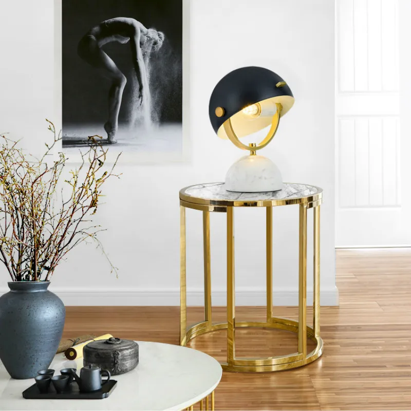 Американский Мрамор базовый шлем чехол Железный абажур настольной лампы