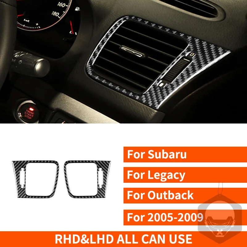 

Для Subaru Legacy/Outback 2005-2009 наклейки из углеродного волокна, противозапотевающие розетки, вентиляционные отверстия для кондиционера, аксессуары для украшения автомобиля