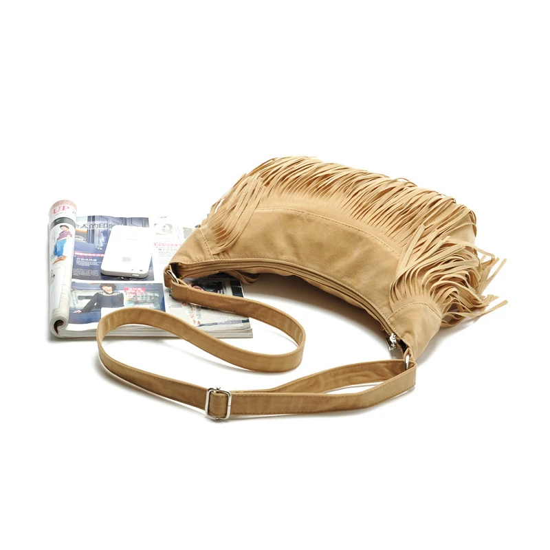 

Female Fringe Tassel Bags Ladies Hobo Shoulder Bags Exquisite Tassels Crossbody Bag for Women