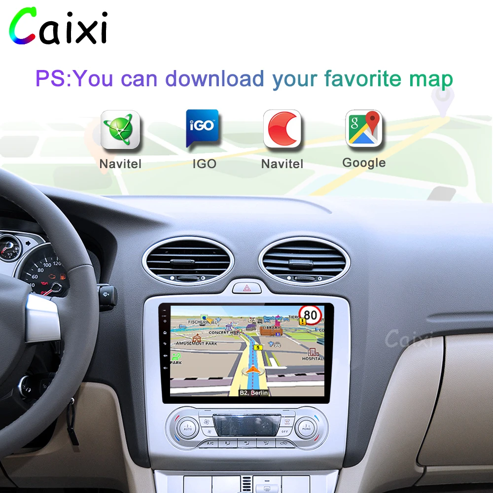 Автомобильный мультимедийный плеер CAIXI 9 дюймов Android 8 1 2Din радио Gps для Ford Focus Exi AT 2DIN