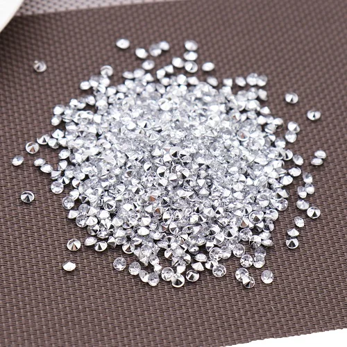 Silver Хит 1000 шт 4,2 мм Акриловые Алмазные хрустальные блестящие прозрачные конфетти для свадебной вечеринки Конфетти украшения стола разлетающиеся бусины - Цвет: Silver