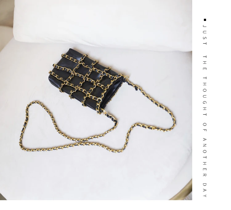 Новинка 2020 женская сумка маленькая Очаровательная цепочка металлическая