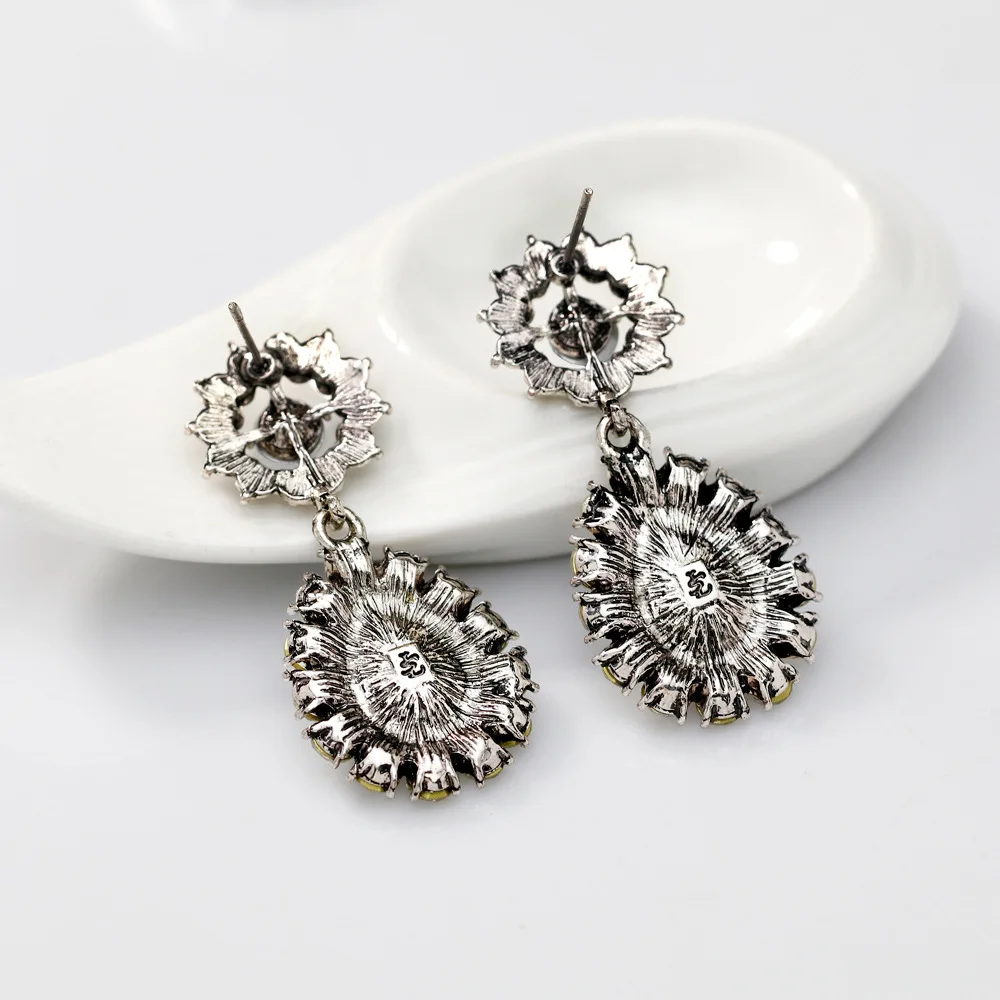 2021 новые модные простые серьги с кристаллами персонализированные из сплава