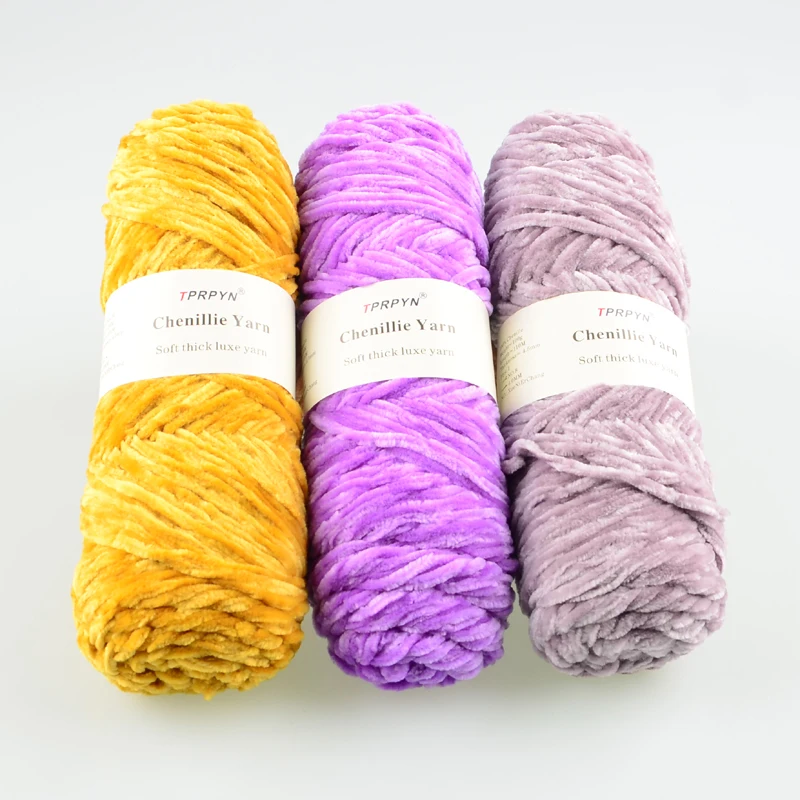 

TPRPYN 10Pcs=1000g Chenille Yarn For Knitting Velvet Texturized Knitted Crochet Yarn Soft Warm Line Threads To Knit DIY