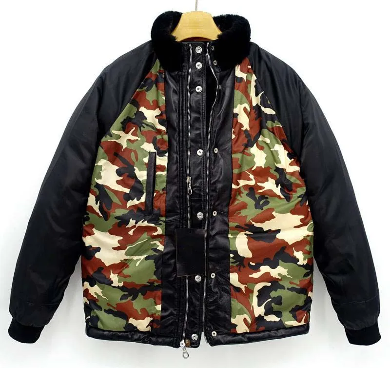 Новинка 2019 зимнее Мужское пальто из натуральной овечьей кожи на утином пуху