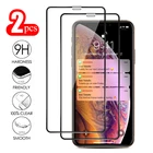 Закаленное стекло для iphone X, XS Max, XR, 6, 7, 8 plus, 7plus, 8 plus, 10, 2 шт.