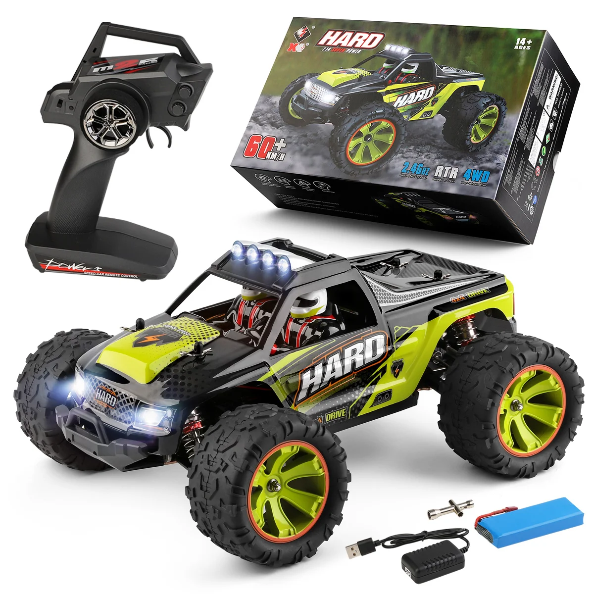 

Newest Wltoys 144002 1:14 2.4Ghz Racing RC Car 4WD 50km/h Drift Alloy Metal Crawler Remote Control Vehicles Model RTR Toys Gifts