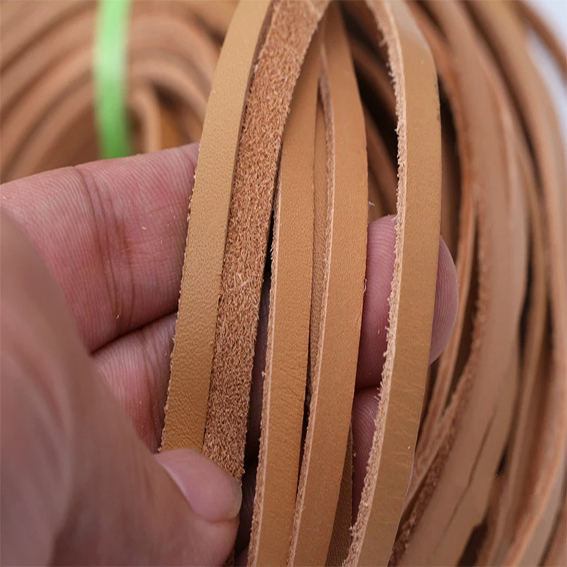 5 метров Diy кожаный канат основной цвет плоская яловая Кожа Веревка браслет