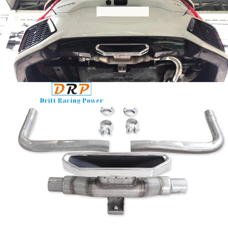 Новое поступление один комплект из модифицированной нержавеющей стали автомобильный глушитель выхлопной