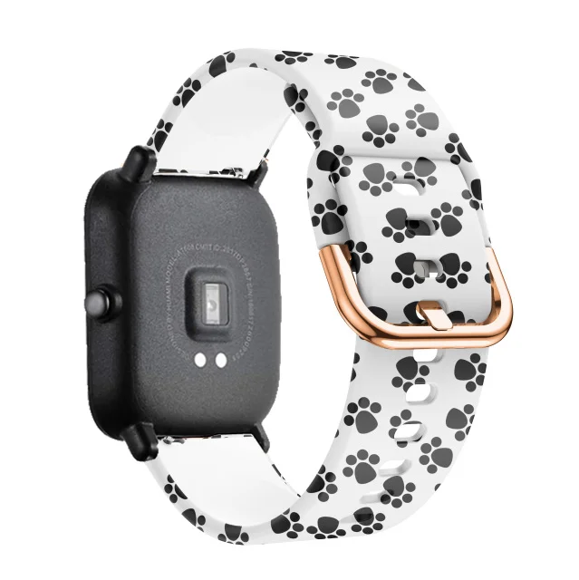 

Printed silicone Watch band for Huami Amazfit GTS/GTR 42mm Wrist band bracelet correa Amazfit bip/mini Smartwatch strap 20mm