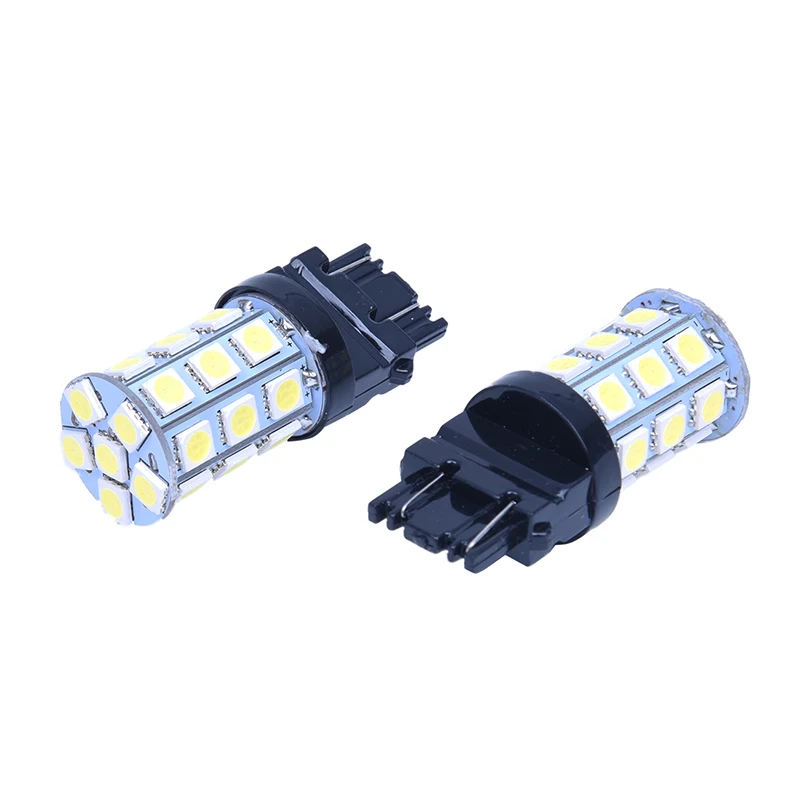 2x T25 W21/5 W 3157 7443 XE NON белый 27 5050 SMD светодиодный ная лампа 12V для автомобиля|Передние
