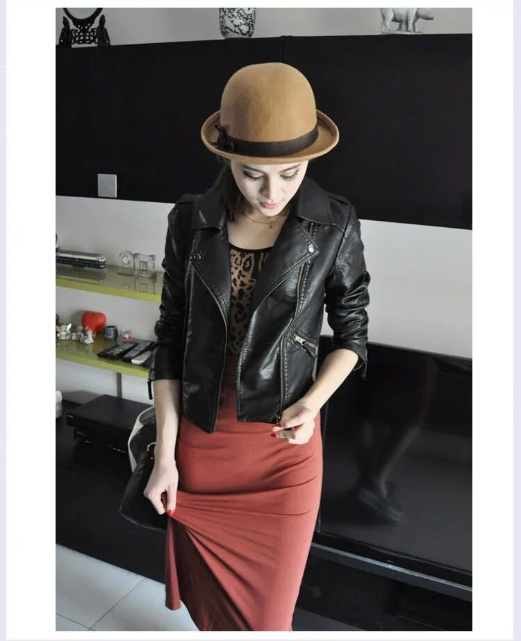 Женские кожаные блейзеры куртка пальто 2018 новая мода Осень-зима черное на молнии