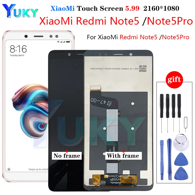 

LCD For Xiaomi Redmi Note5 Note 5 Pro Snapdragon 636 LCD Display 10 Touch Screen Replacement Tested Mobiles LCD Screen Part