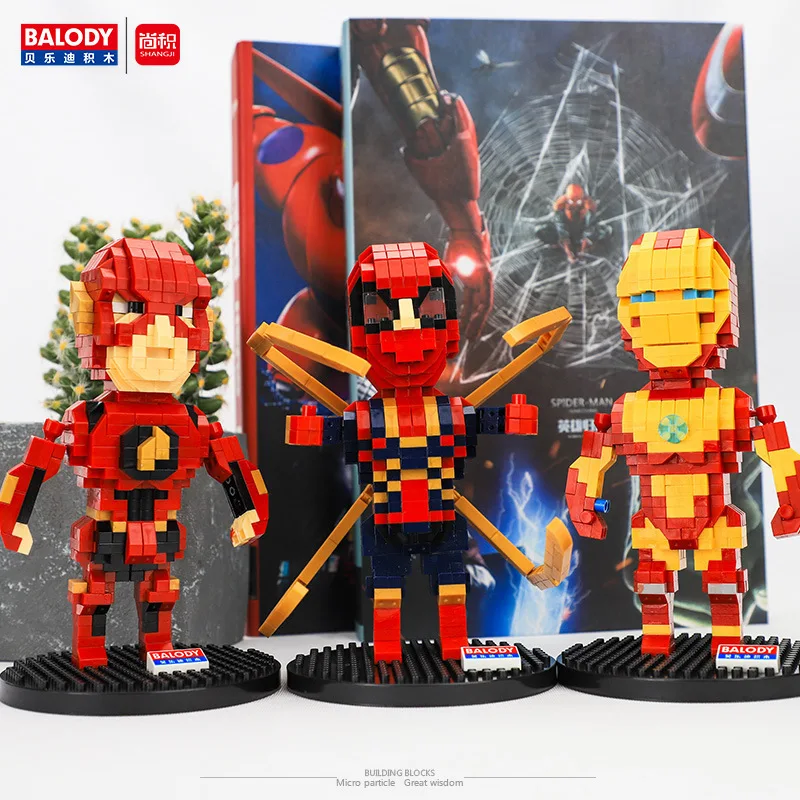 

18100 Diamond Building Block Superheroes Design Captain American Comic Action Figures Assembly for Kids Gift Educational Toy