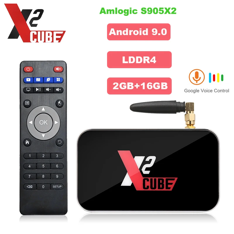 X2 PRO cube Android9.0 Смарт ТВ приставка Amlogic S905X2 2G 16G 4G DDR4 3 2 4G/5G WiFi 1000M 4K HD медиаплеер |