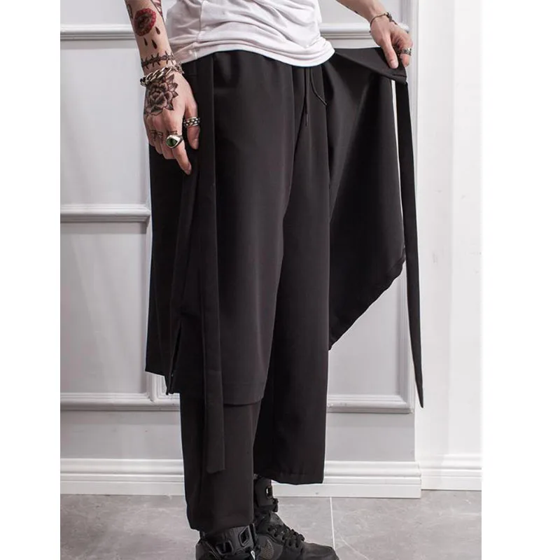 Оригинальные Брендовые повседневные брюки мужские в темноте с широкими