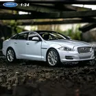 Модель автомобиля welly 1:24 2010 Jaguar XJ из белого сплава, имитация автомобиля, украшение, коллекционная игрушка в подарок, литье под давлением, модель игрушка для мальчиков