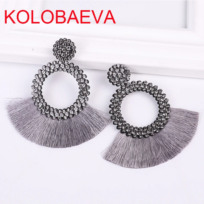 Серьги с кисточками женские корейские ювелирные изделия массивные модные