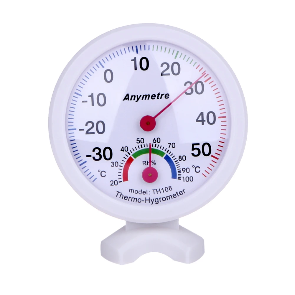 

White Round Digital In-out Greenhouse Door Thermometer Hygrometer Temperature Humidity Meter Detector for Greenhouse