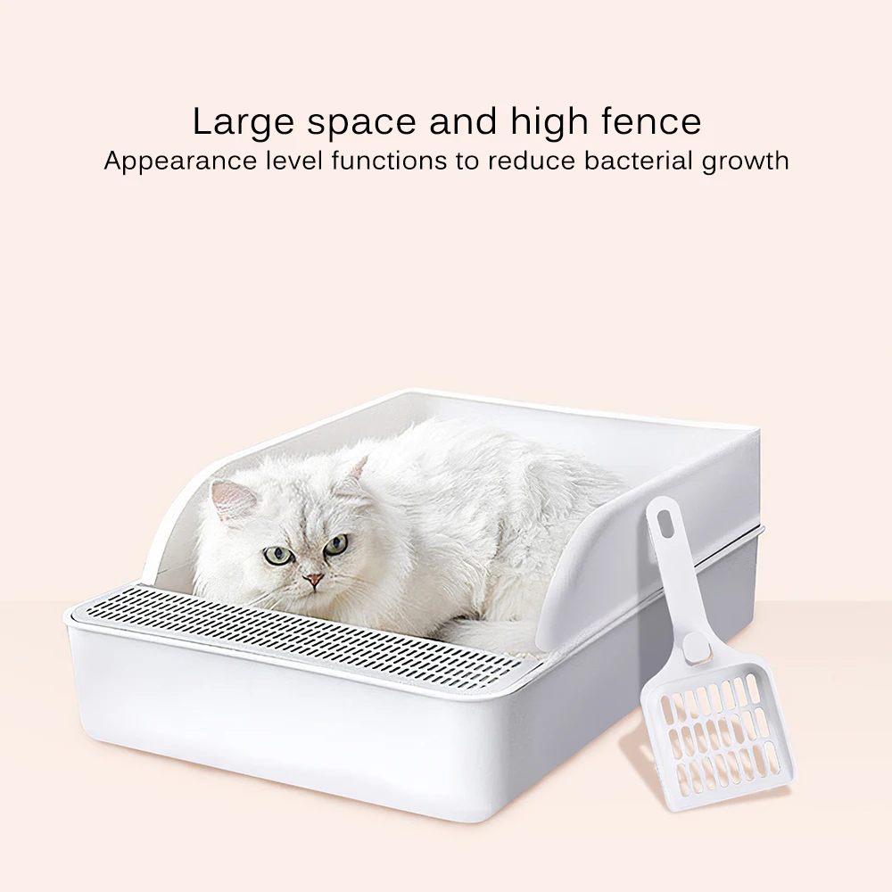 

Pet Semi-Enclosed Litter Box With Removable Anti-Splashing Cat Toilet Cat Supplies Cat Little Box Cat Litter Tray Eco-Friendly