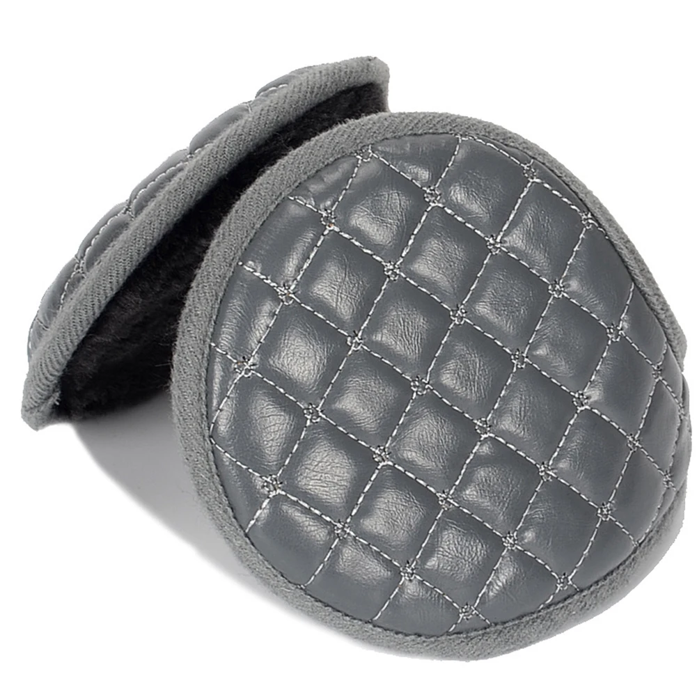 

Outdoor Cover Sports Ear Muffs Cycling Warmers Winter Foldable Adjustable Plush Leather Thicken Men Adults Solid Accessories