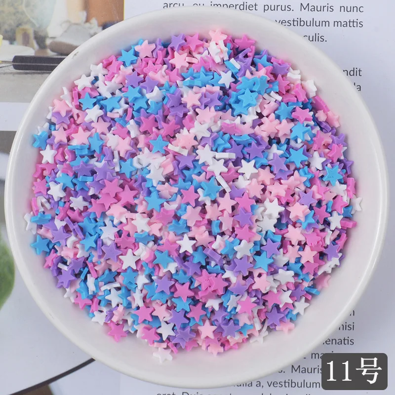 

100g Fake Sprinkles for Children Slime Filler Modeling Clay DIY Accessories Fluffy Slime Supplies Beads Star Heart Mud Toys Kit