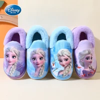 disney frozen childrens cotton slippers girls non slip home elsa princess cotton shoes winter warm plush shoes