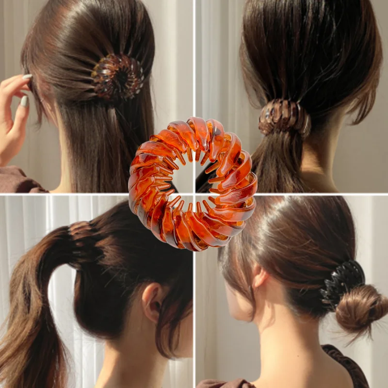 

Retractable Shark Hair Clip DIY Simple Hairpin Lazy Braider Tool Ponytail Hair Clips Women Headband Hair Styling Accessories 1PC