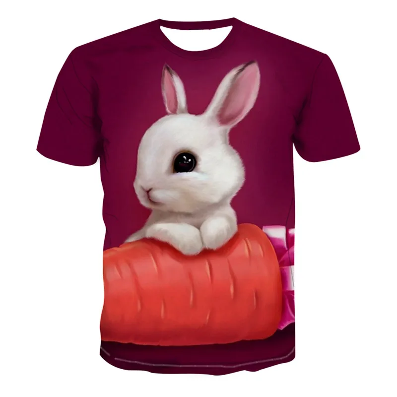 

2021 Summer Fashion New 3D Printing Fun Anime Animal Men and Women Oversized T-shirt Round Neck Short Sleeve Casual Top