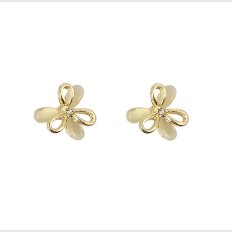 Женские серьги-гвоздики TIMEONLY в японском стиле с кристаллами и цветами | Украшения