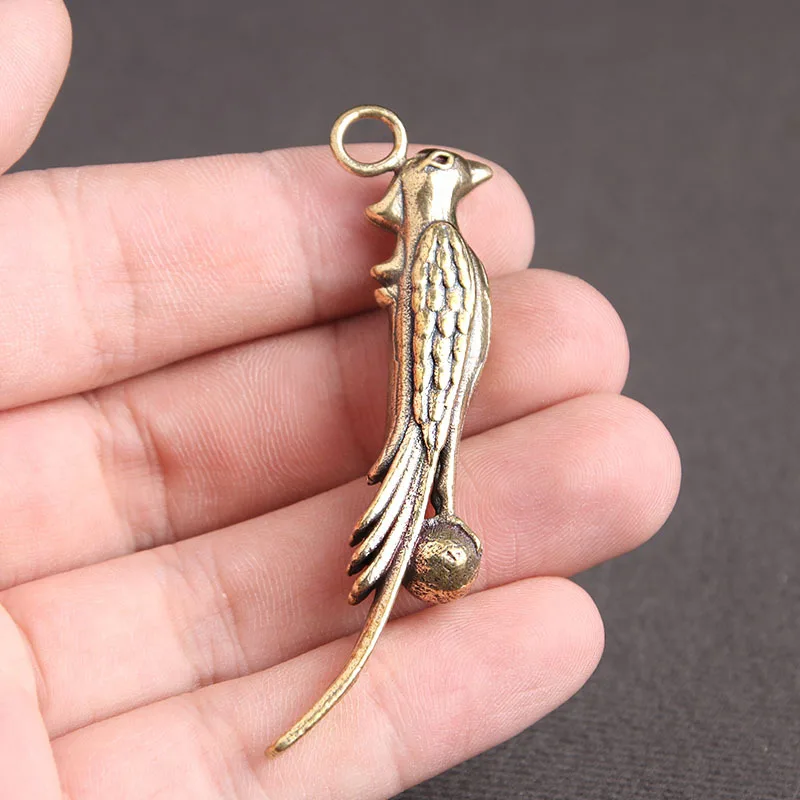 Винтажный металлический подвесной крючок с фигурой феникса из латуни для ключей и украшения рабочего стола миниатюрной фурнитуры.