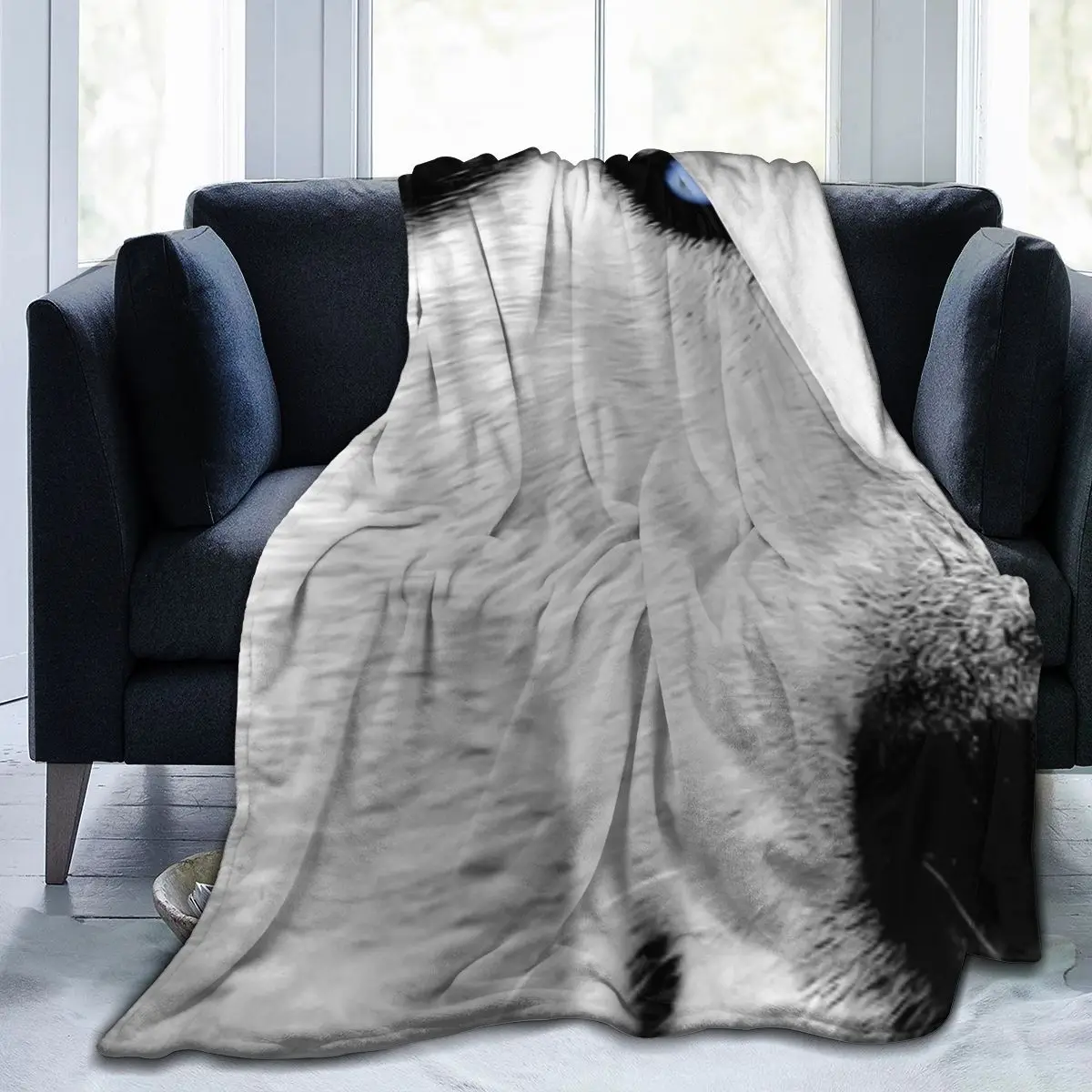 

Wild Wolf And Moon Animals Galaxy Soft Cozy Fleece Throw Blankets For Sofa Bed Couch Dropship Wholesale Decorative Family Throw