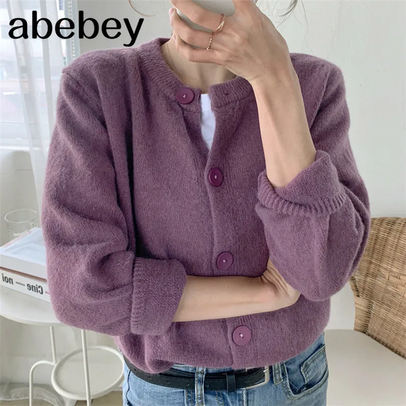 

2020 Autumn Spring Women's Knitwear Casual Stylish Knitted Button Cardigans Korean Lady Sweaters SWC8515